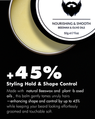 Beard Balm – Made with Bees Wax+Jojoba Oil+Sandalwood Oil | Premium Beard Butter | For Smooth & Nourished Beard | Extra Soothing+Eliminates Frizz, Flakes, Dryness & Itchiness | Beard Softener+Moisturizer | Light Hold Styling for Stubble and Scruff Beard.