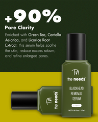 3 in 1 Blackhead Removal Kit – With 100 pcs Nose Strips | Tea Tree Extract+Witch Hazel+Niacinamide | Super Melting Sebum Softener Pore Cleansing Solution | Unclogs+Minimize Pores | Exfoliant+Removes Excess Oil | Smooth+Soothe Skin | For T-Zone+Chin+Face.