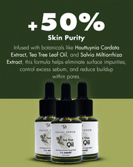 Tea Tree Anti-Acne Serum – 30 ml, Organic Tea Tree Oil+Niacinamide+Salicyclic Acid | Reduce Pimples, Breakouts, Acne Scars, Dark Spots & Blemishes | Deep Pore Cleaning, Oil Control | Calming Redness, Soothing, Enhance Skin Glow | For Acne-Prone Skin.