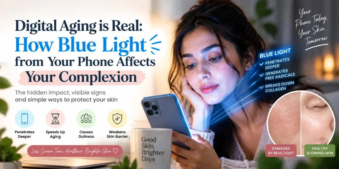 Digital Aging is Real: How Blue Light from Your Phone Affects Your Complexion