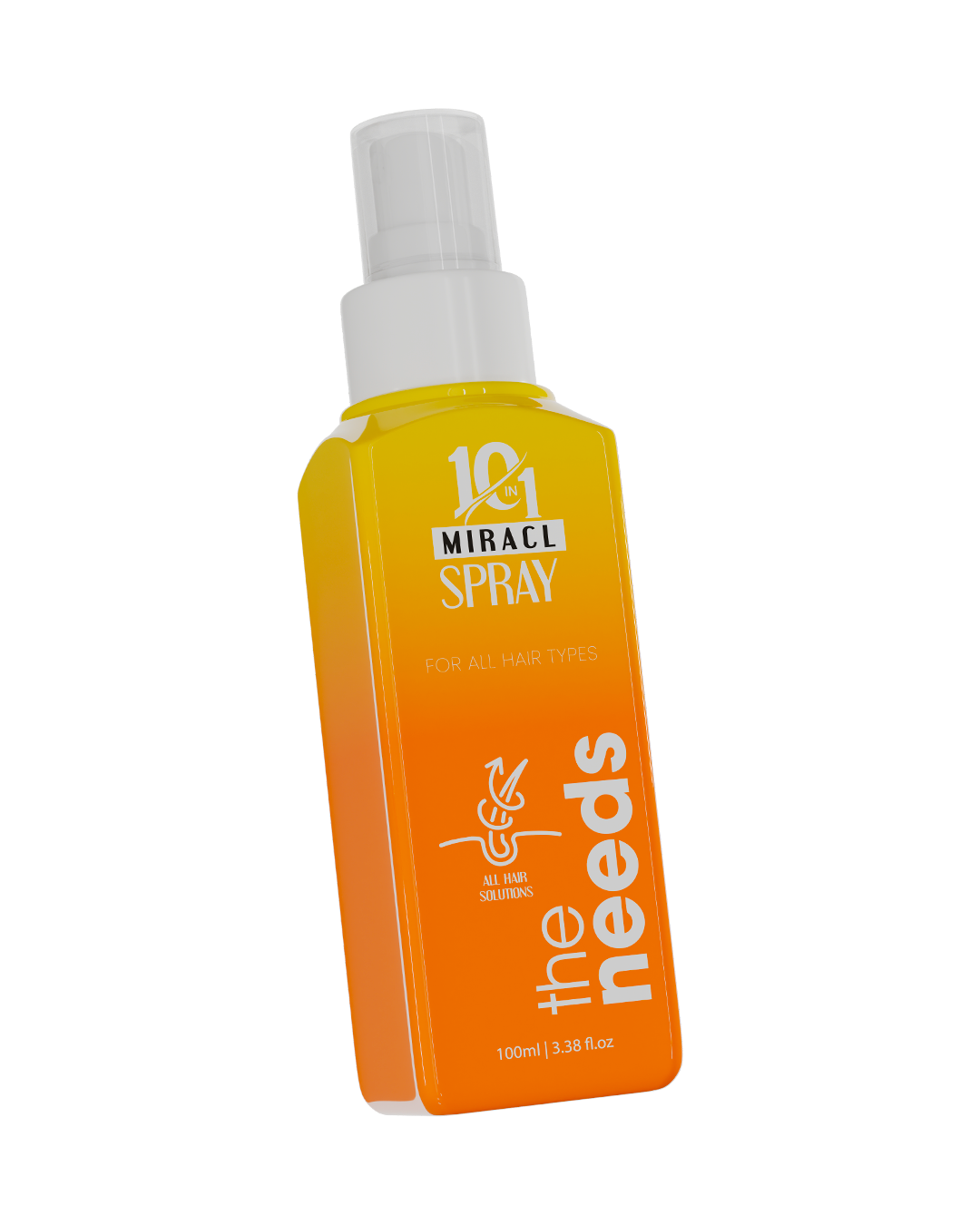 10 in 1 Miracle Hair Spray - 100 ml with Dimethicone+Dimethiconol | Stronger Strands+Moisturize+Detangles+Anti-frizz+Improves Shine | Deep Hydration & Repair Damaged Hair | Sun, UV and Heat Protection | Color Safe+Lightweight | Sulfate & Paraben Free.