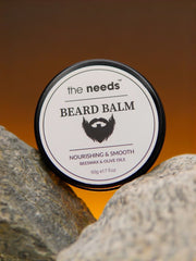 Beard Balm – Made with Bees Wax+Jojoba Oil+Sandalwood Oil | Premium Beard Butter | For Smooth & Nourished Beard | Extra Soothing+Eliminates Frizz, Flakes, Dryness & Itchiness | Beard Softener+Moisturizer | Light Hold Styling for Stubble and Scruff Beard.
