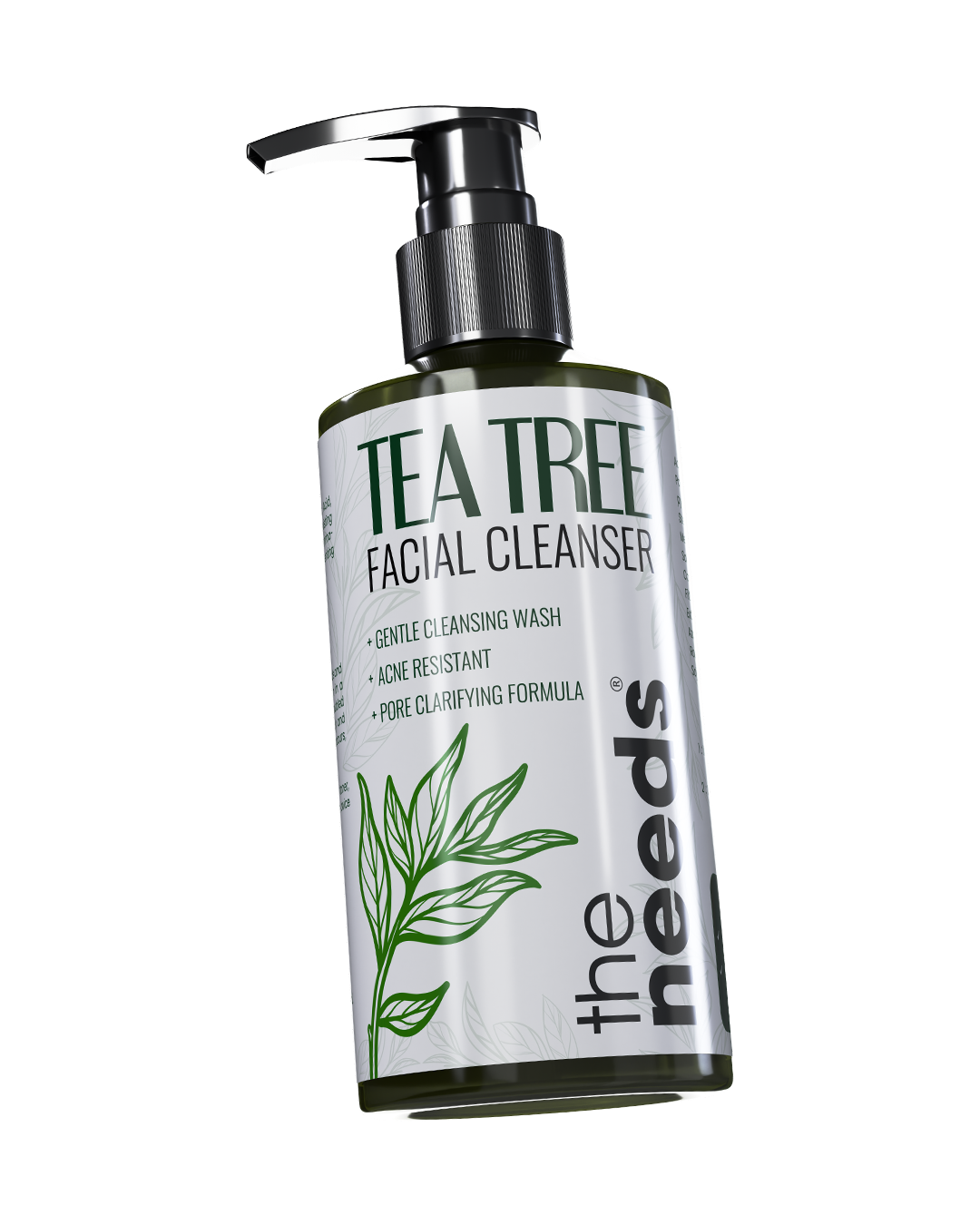 Tea Tree Cleanser – 200 ml, Tea Tree Leaf Oil Extract+Lauric Acid+Glycolic Acid | For Oily, Acne-prone & Blemished Skin | Fades Dark Spots, Sun Spots, Acne Scars, Soothes Red Skin, Hydrates while Cleansing | Sulfate & Paraben-Free | Non-Comedogenic.