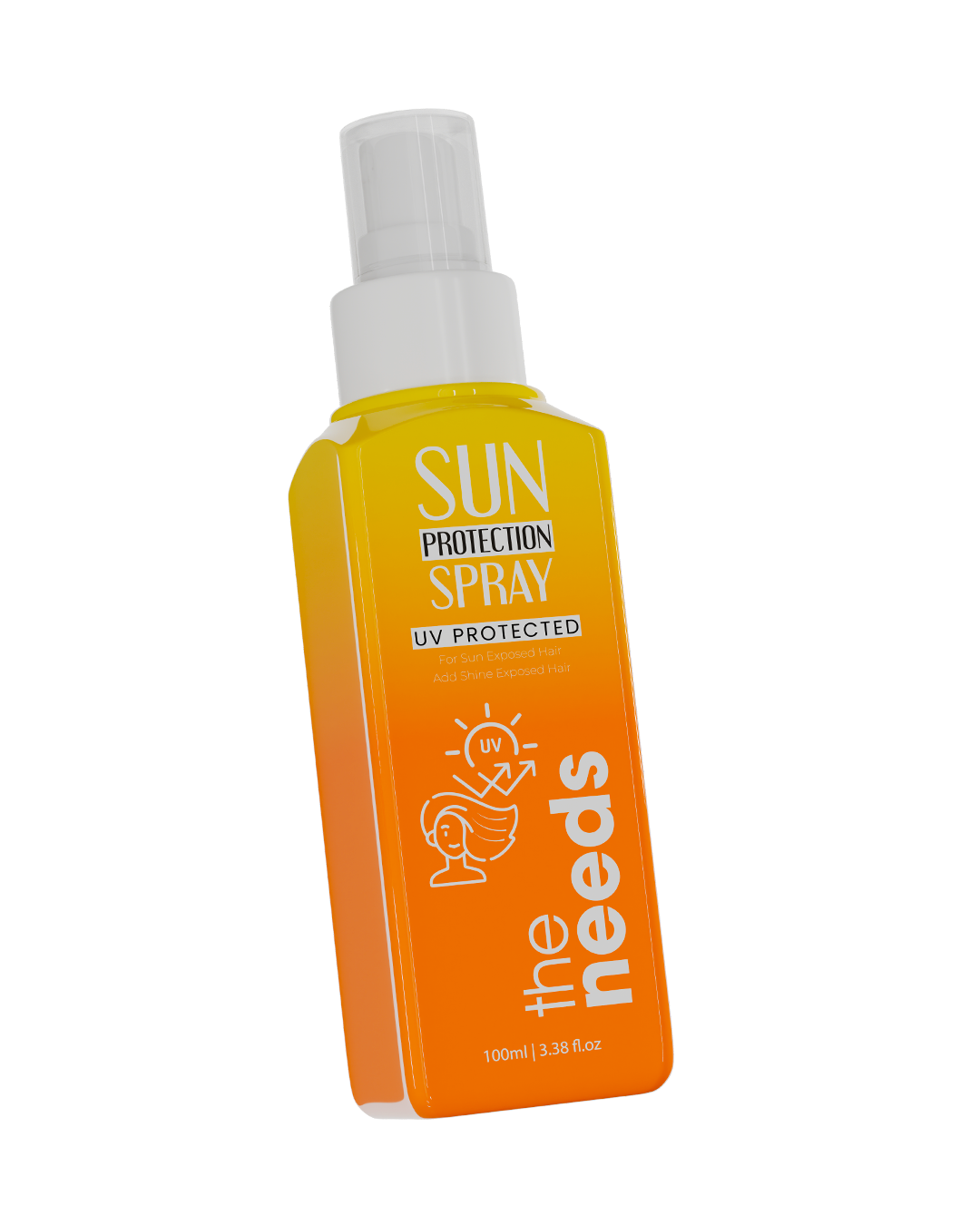 Sun Protection Hair Spray – 100 ml with Grape Seed Oil+Vitamin E+Natural Organic Oils | Weightless & Non-Greasy Invisible Mist | UV Protection Spray For Hair & Scalp | Prevents Color Fade & Dryness | For Outdoor Activities | Travel-Size UV Protection.