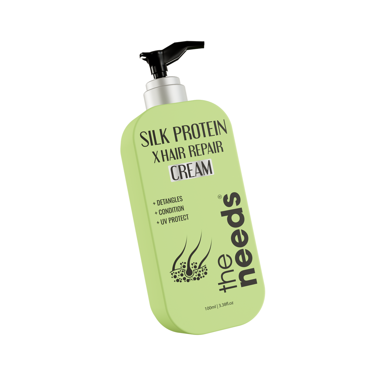 Silk Protein x Hair Repair Cream – 100ml | Hydrolyzed Keratin + Linseed Oil | Leave-In Hair Repair Cream For Dry, Damaged & Frizzy Hair | Detangles + Conditions + Smooths | Helps Reduce Breakage & Frizz | Soft, Manageable & Shiny Hair
