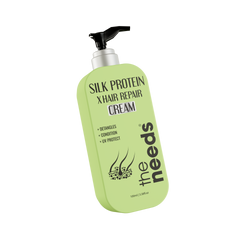 Silk Protein x Hair Repair Cream – 100ml | Hydrolyzed Keratin + Linseed Oil | Leave-In Hair Repair Cream For Dry, Damaged & Frizzy Hair | Detangles + Conditions + Smooths | Helps Reduce Breakage & Frizz | Soft, Manageable & Shiny Hair